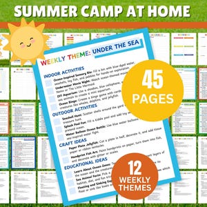Summer Camp at Home Summer Activity Summer Camp Planner Camp Curriculum DIY Summer Camp Kids Summer Camp Kids Summer Schedule Printable