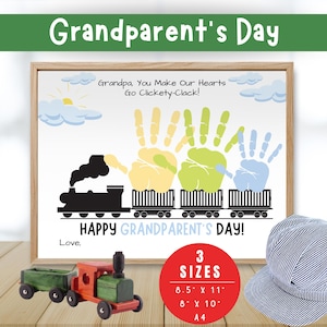 Grandparents Day Craft, Grandparents Day Gift From Grandkids, Grandparents Day Printable Poem, Grandpa Handprint, Grandparents Day Craft