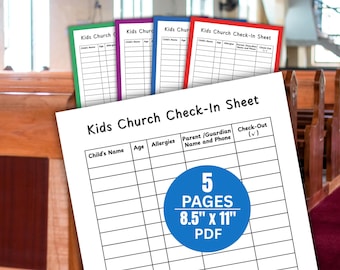 Sunday School, Church Nursery, Church Sign In Sheet, Kids Ministry, Bible School, Childrens Ministry, Attendance Log, Printable Form