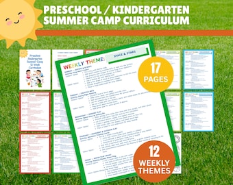 Preschool Summer Camp Curriculum, Preschool Summer Camp Themes, Kindergarten Summer School, Summer Camp at Home, Kids Summer Schedule