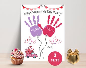 Valentines Handprint Craft, Valentine Handprint, Handprint Art, Classroom Valentines, Printable Valentines, Preschool Valentines Day Craft