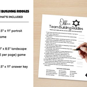 Team Building Games, Office Riddles Game, Office Party Games, Ice ...