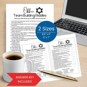 Team Building Games, Office Riddles Game, Office Party Games, Ice Breaker Games, Coworker Activity, Work Happy Hour, Work Games Printable