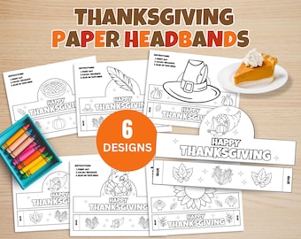 Turkey Craft, Happy Thanksgiving, Headband Template, Printable Crown, Paper Crown Design, Classroom Craft, Fall Paper Crown, Fall Craft