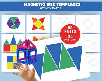 Magnetic Tiles, Preschool Worksheets, Preschool Curriculum, Toddler Learning Activity, Fine Motor Skills, Montessori Homeschool Activity