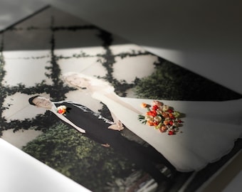 Embroidered photo gift paper anniversary | Colorful wedding bouquet preservation |  Cotton anniversary |  50th anniversary gift for parents