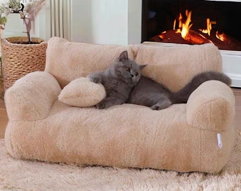 Cosy Cat Sofa Bed, Soft Pet Cushion - Luxury Pet Beds | Cosy Pet Bed, Anti Anxiety Cat Beds - Anti Anxiety Dog Beds | Gift For Pets