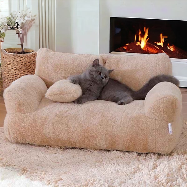 Cosy Cat Sofa Bed, Soft Pet Cushion - Luxury Pet Beds | Cosy Pet Bed, Anti Anxiety Cat Beds - Anti Anxiety Dog Beds | Gift For Pets