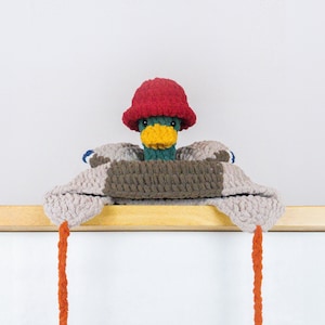 MALLARDO Hat, Fluffy Crochet Mallard Duck Hat, Animal Beanie