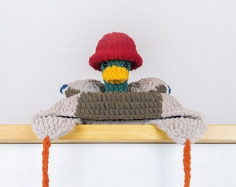 MALLARDO Hat, Fluffy Crochet Mallard Duck Hat, Animal Beanie