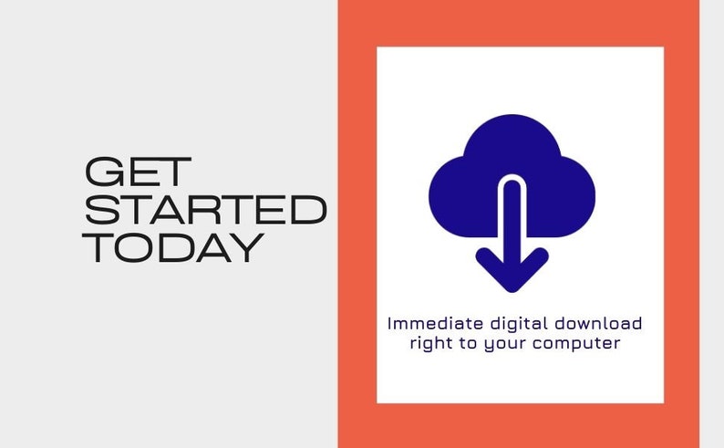 May include: Get started today with an immediate digital download right to your computer, illustrated by a blue cloud with a downward arrow.