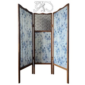 A&D chinese style  Room divider for studio apartment, weaved wooden folding screen
