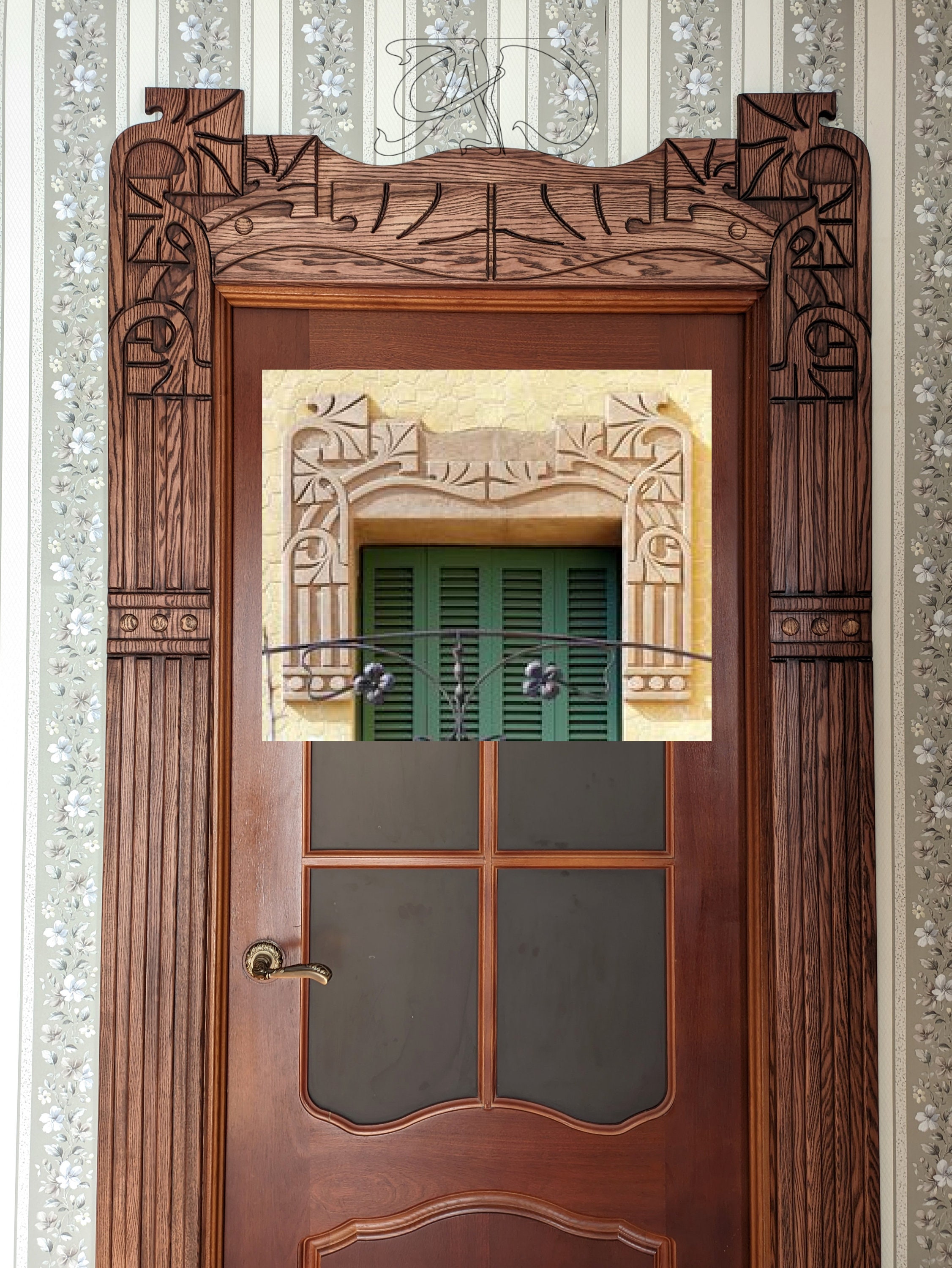 Art Nouveau Door Decoration Ideas Wall Decor, Antique Door Interior, Interior Door Trim Ideas ...