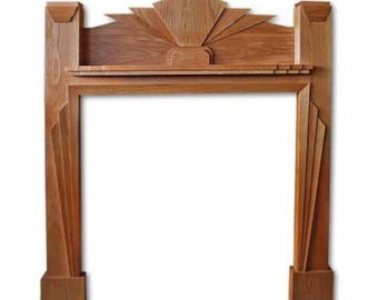 A&D Fireplace Art Deco #1, mensola per camino con ripiano