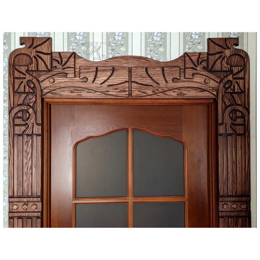 Art Nouveau Door Decoration Ideas Wall Decor, Antique Door Interior, Interior Door Trim Ideas ...