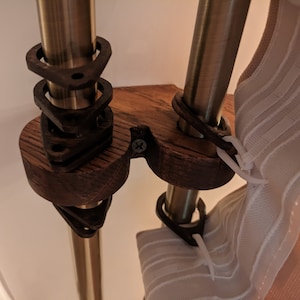 1pcs single or double row curtain holder,  curtain rod bracket wood or Art Deco Art Nouveau curtain rod, curtain rod bracket