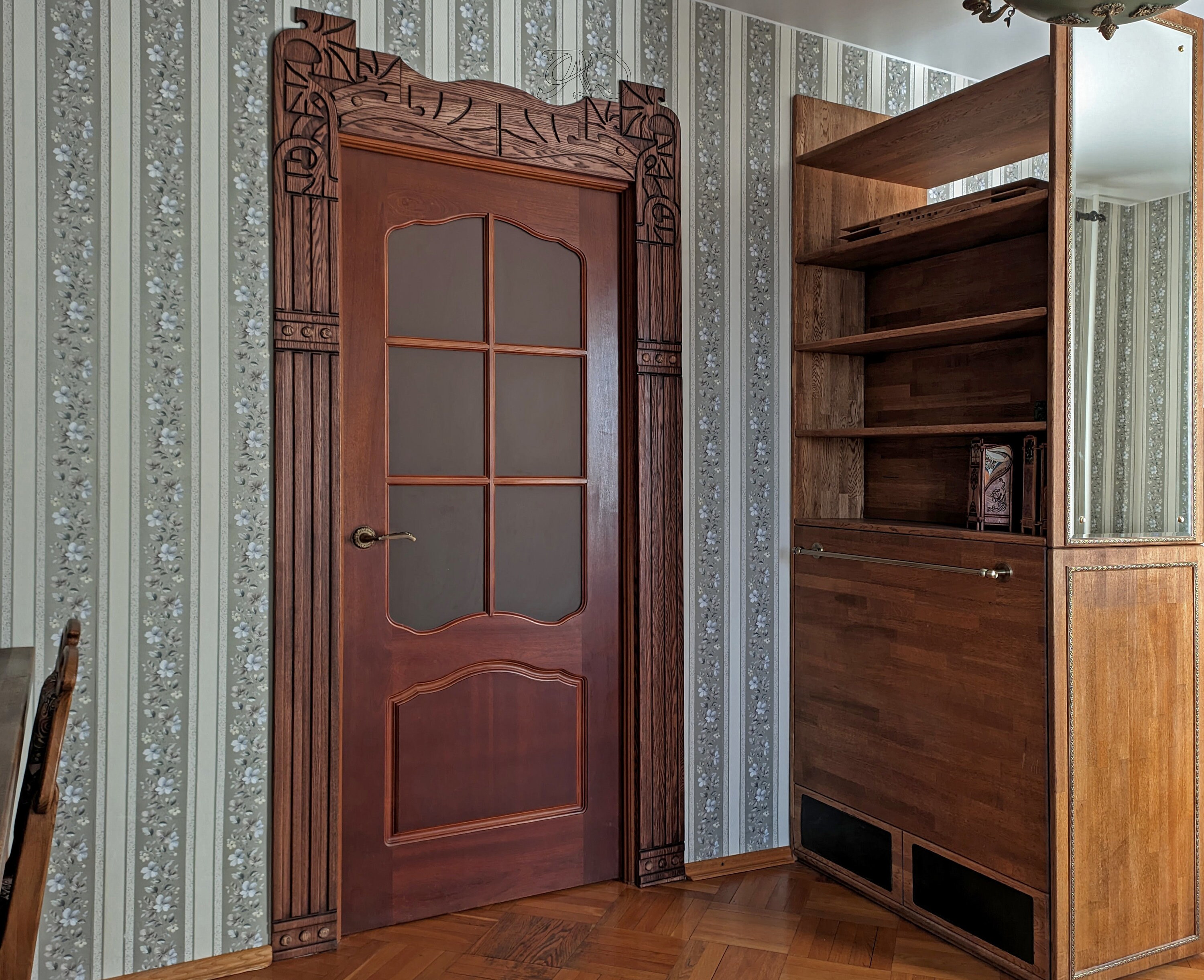 Art Nouveau Door Decoration Ideas Wall Decor, Antique Door Interior, Interior Door Trim Ideas ...