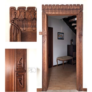 Art Nouveau door trims #3, doorways - interior door portals, door surrounds, pediments