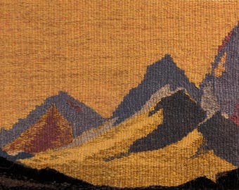 Wanddekor, gewebter Wollwandbehang, Wandkunst, handgemachter Wollteppich