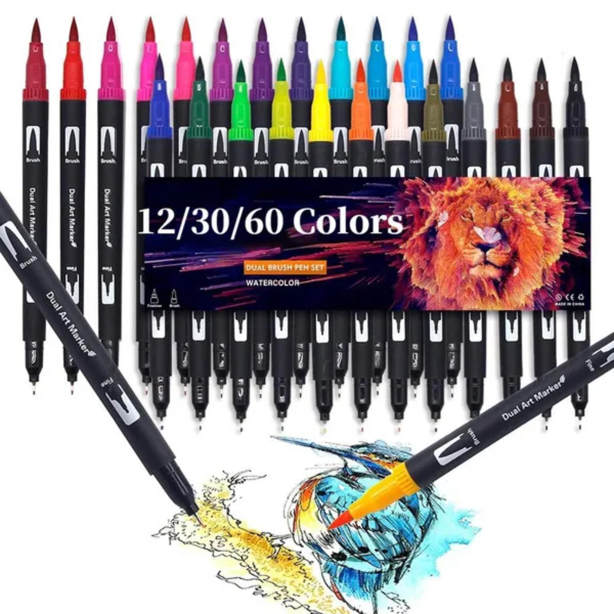 Dual Tip Art Markers Set Calligraphy Color Pen Marker Art Drawing Marker  Color Marker Pen Art Brush Marker WS1005 -  Norway