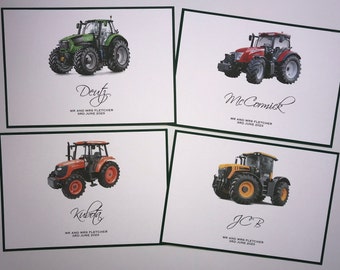 Tractor Wedding Table Signs, Country Farm Wedding Decor, Tractor Brands Table Names, Rustic Agriculture Table Numbers, Farmer Wedding Cards