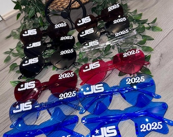 Novelty personalised concert sunglasses| Holiday, Birthday, Party, Wedding, Bridal, Grad, Costume dress, Baby shower|