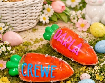 Fillable Easter carrots| Kids, Adults personalised acrylic carrots| Easter treats, gifts, party favours