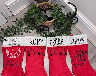 Christmas stockings personalised| Christmas, Christmas Deco, Festive Season| Christmas Eve gifts, Baby's 1st Stockings