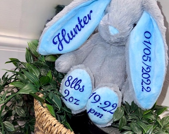 Baby bunnies, comforters| Personalised soft toys, teddies, plushies| Gender reveal, pregnancy announcements, keepsake gifts, Newborn teddy