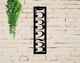 Personalized House Number Metal Sign, House Numbers, Vertical Address Sign,  House decor, Gift, Outdoor Sign, Address Number, New Home Gift