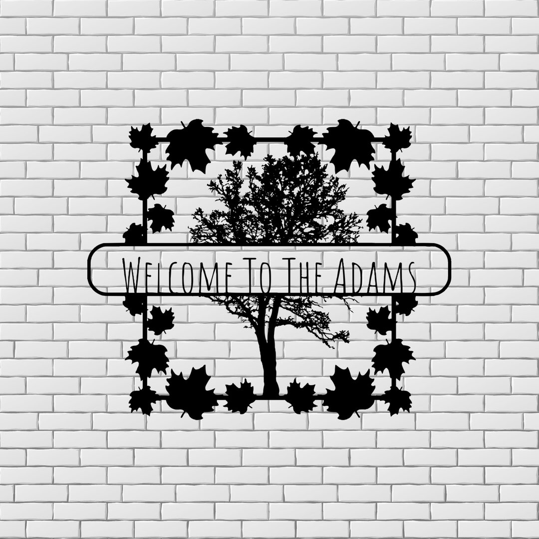 Personalized Metal Fall Sign Metal Sign Door Sign Autumn Etsy