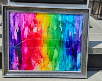 Rainbow Glass Art Wall Decor