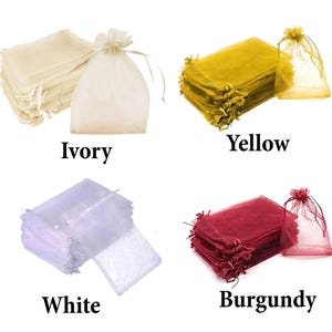4&quot;x6&quot; Organza Bags Jewelry Pouches Wedding Party Favor Gift Bag Candy Bag Bulk Organza Gift Bags 50/100/150/200 Pack Christmas Gift Bag