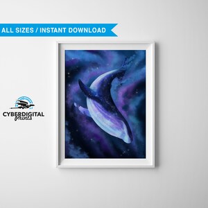 Space Whale [Cosmic Style | Space Print | Modern Art | Sci-Fi | Space Art Poster | Animals | Wall Decor Print | Gift Idea]