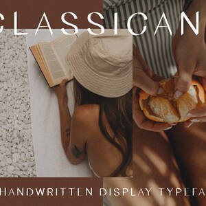 Classicana | A Handwritten Display Font for branding, social media graphics and more