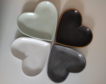 Coeur en jesmonite/Plateau décoratif/Support à bijoux/Vide-poche