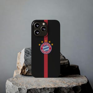 FC Bayern München Slim Handyhülle - Inoffizielles Merchandise, Schutzhülle, Fußball Fan Geschenk, Sport Team Zubehör, Handy Zubehör