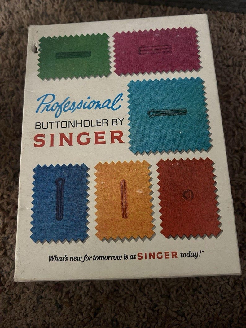 Vintage Singer Professional Buttonholer Sewing Machine Attachment ...