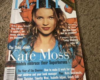 TATLER MAGAZINE - January 1995 - Kate Moss- Joe MADURERIA Cover