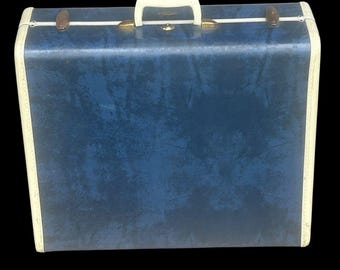 Vintage Samsonite Blue Marble Suitcase Suitcase Key Hangers 50s 21