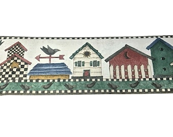 Debbie Mumm Vogelhaus-Tapetenbordüre Imperial 5 Yards x 7 Landhausstil