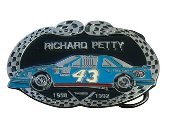 Fibbia per cintura vintage Richard Petty 43 STP