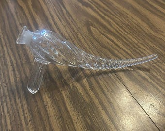 Antique Cut Glass Horned Cornucopia Perfume Bottle Clear 8 See Photos