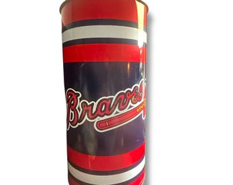 Vintage 1994 Atlanta Braves Garbage Trash Can 19" P&K Products Company