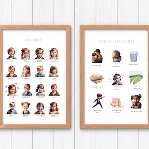 Calming Corner Posters - Calm Down Skills, Feelings, Classroom Management, Calming corner charts, Homeschool ativity, Instant Download