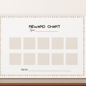 Reward Chart,  Toddler Printable, Good Behavior , Motivational Reward Chart, Digital Download, Sticker Chart, Potty Training Chart