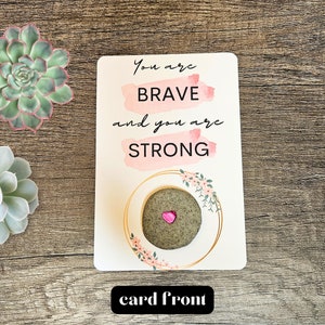 Hoffnung Mut Brave Edelstein, Krebs Geschenk Taschenmarke, Angst Geschenk, Gute Besserung Geschenk, Heilende Gedanken, Chirurgie Geschenk, Denken an dich, Krebs saugt