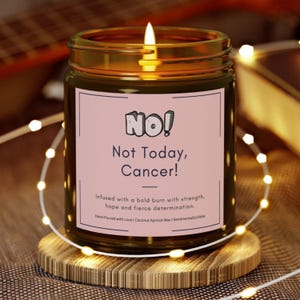 Vela de regalo para supervivientes de cáncer, Cáncer de hoy no, Vela divertida, Cáncer de mama, Guerrero contra el cáncer, Regalo de apoyo a pacientes con cáncer
