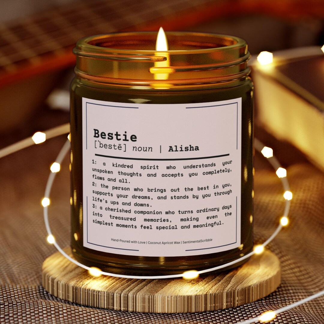 Personalized Best Friend Candle | Custom Name Bestie Gift | Bestie ...