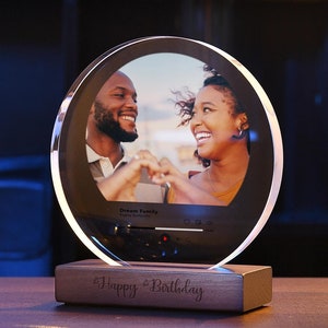 Personalisierter Song Bilderrahmen - Benutzerdefinierte Acryl Musik Plaque Romantisches Geschenk - Paar Bilderrahmen Valentinstag Geschenke für Sie und Ihn